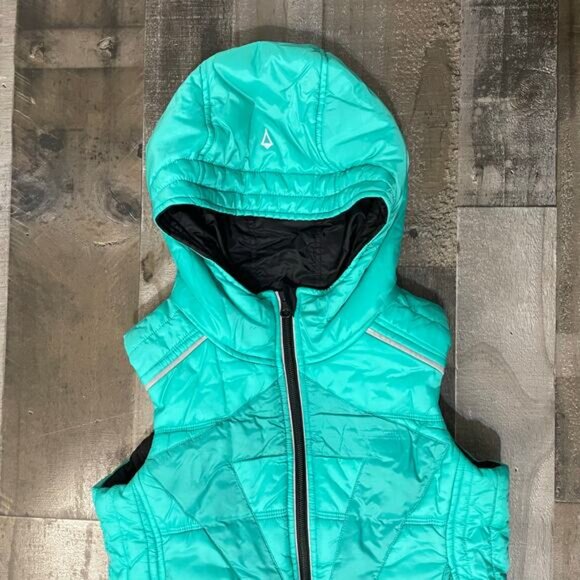 IVIVVA Kids Puffer Vest Jacket Hooded Black Green Reversible Goose Down Girls 10 - Picture 10 of 11
